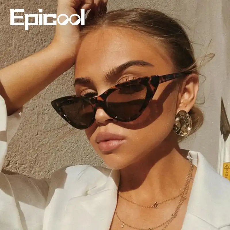 Epicool Lunettes De Soleil Yeux De Chat Pour Femmes Monture En Plastique Style Classique Retro Mode Miroir Uv400 Aliexpress