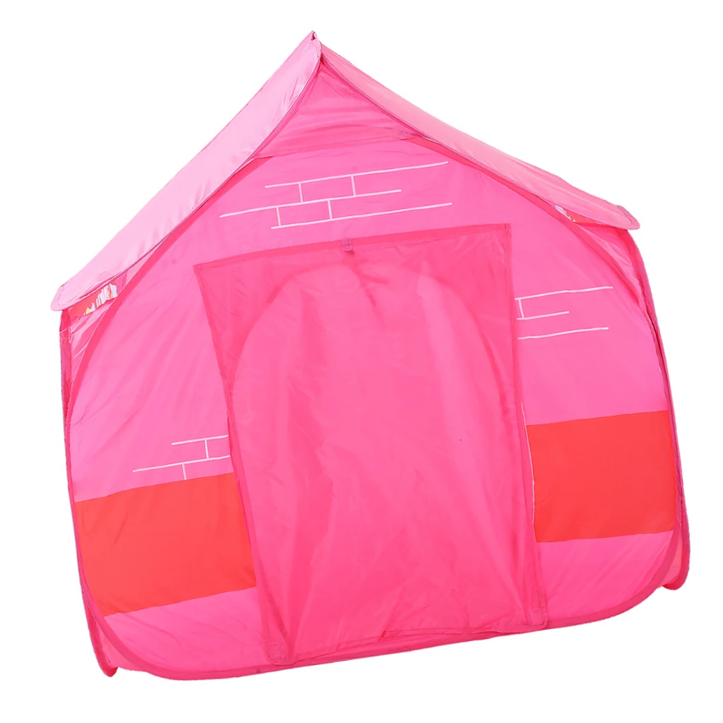 Foldable Pink Ice Cream Themed Tent Playhouse for Kids Indoor Outdoor Play, 35.4''L x 35.4''W x 35.4''H
