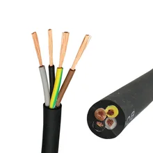 Мягкий резиновый кабель 4 ядра 2,5, 4, 6 мм² с сопротивлением к истиранию и атмосферным воздействиям гибкий резиновый провод среднего типа YZW 1 м