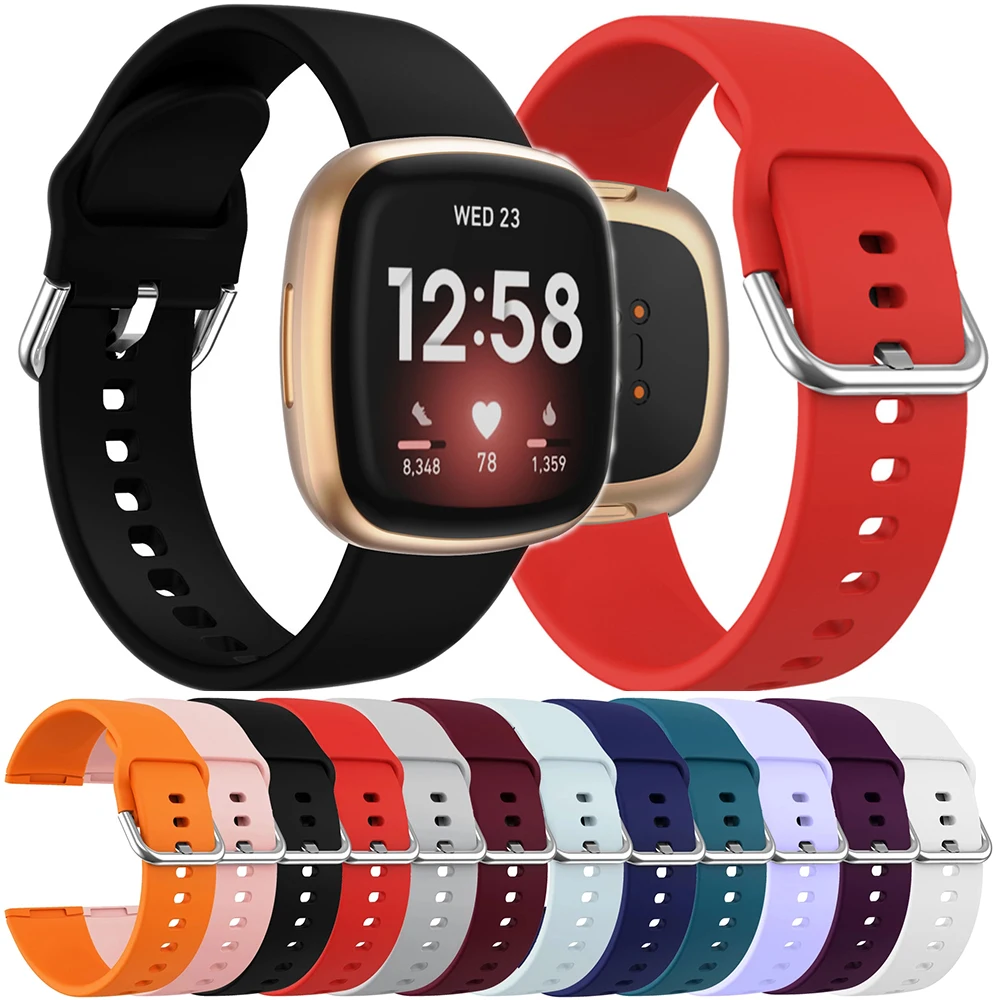 

Silicone replacement Watchband For fitbit Versa 3/4 smartwatch classic bracelet For Fitbit Sense Sense2 bands accessories Strap