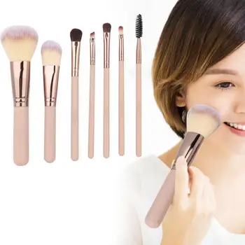 

Professional Makeup Brushes 7pcs Pink Makeup Brushes Powder Foundation Eyebrow Eyeshadow Lip Brush Beauty Tool Makeup Brushes