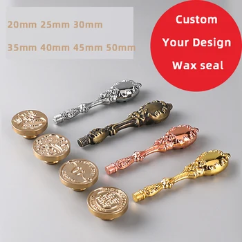 

Custom Wax Seal clear Stamp with Your Own Logo Design Diferent Stamp Head Size for Your Choice stamps for scrapbooking