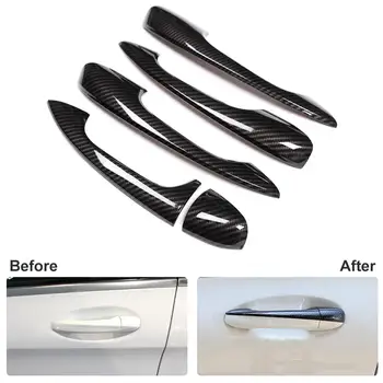 

4 x Auto ABS Chrome Exterior Door Handle Cover Trim Sticker for Mercedes Benz C Class W205 GLC X253 E Class W213 Car Accessories