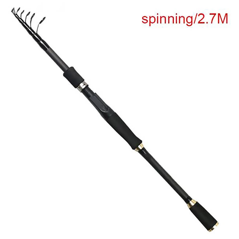 2,7 м телескопическая удочка из углеродного волокна Сверхлегкая морская Удочка портативная приманка спиннинговые удочки