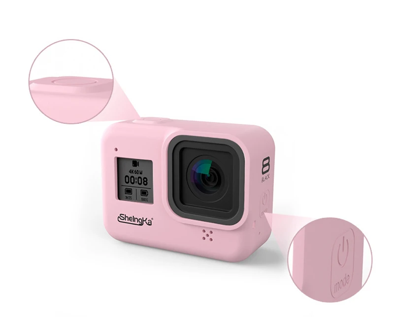 Силиконовый резиновый защитный чехол для экшн-камеры GoPro Hero 8 Black, защитный чехол для GoPro Hero 8 Black