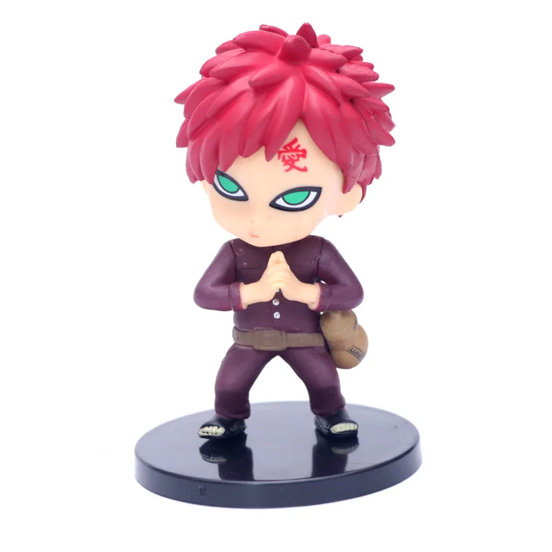 6 шт./лот японский рисунок, аниме, Наруто Гаара Хатаке Какаши Uzumaki uchiha sasuke Q версия фигурка модель игрушки кукла подарок детям