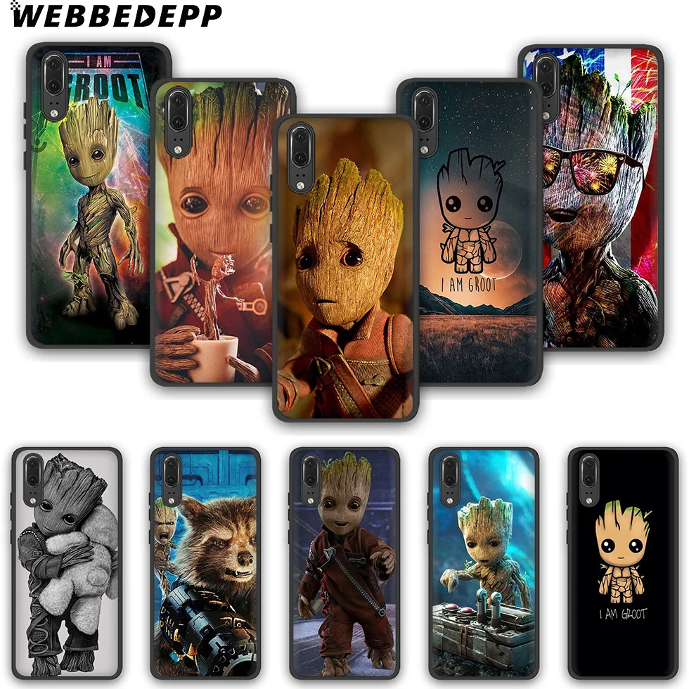 WEBBEDEPP Guardians Galaxy Marvel Мягкий ТПУ силиконовый чехол для Huawei P8 P9 P10 P20 P30 Y5 Y6 Y7 Y9 P Smart 2018/2019