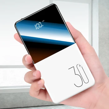 

Universal 30000mah Power Bank Portable Charger Dual USB External Battery Pack with LED Light for iPhone 11 pro X iPad Poverbank