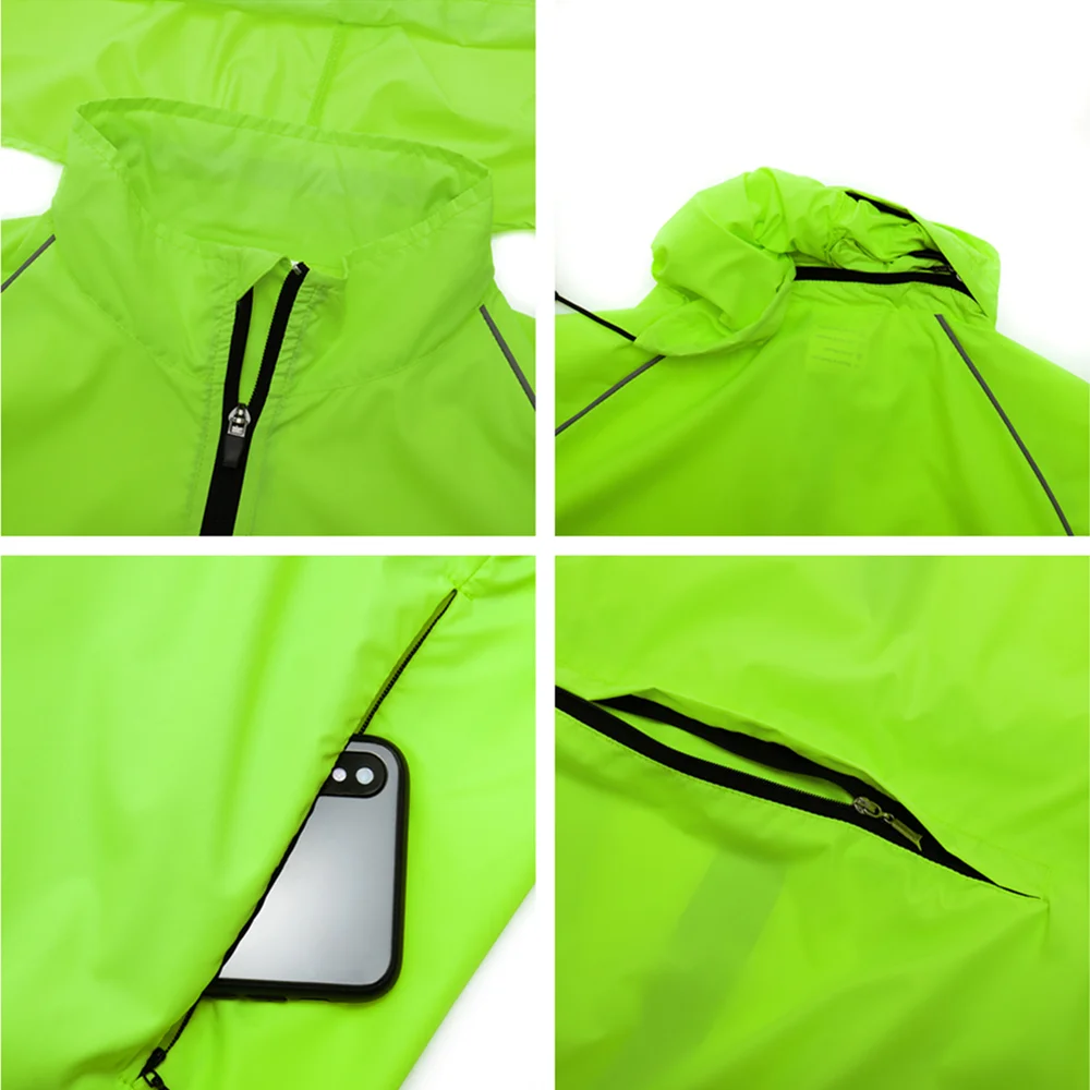 Cycling Jacket Reflective Men Windproof Sports Clothing Rain Repellent Bicycle Long Jersey Windbreaker