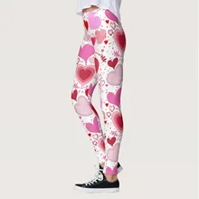 

Skinny Fashion Leggings Women Ladies Casual Sports Running Skinny Pants Leggings Valentine's Day Heart Print Leggings Women#F
