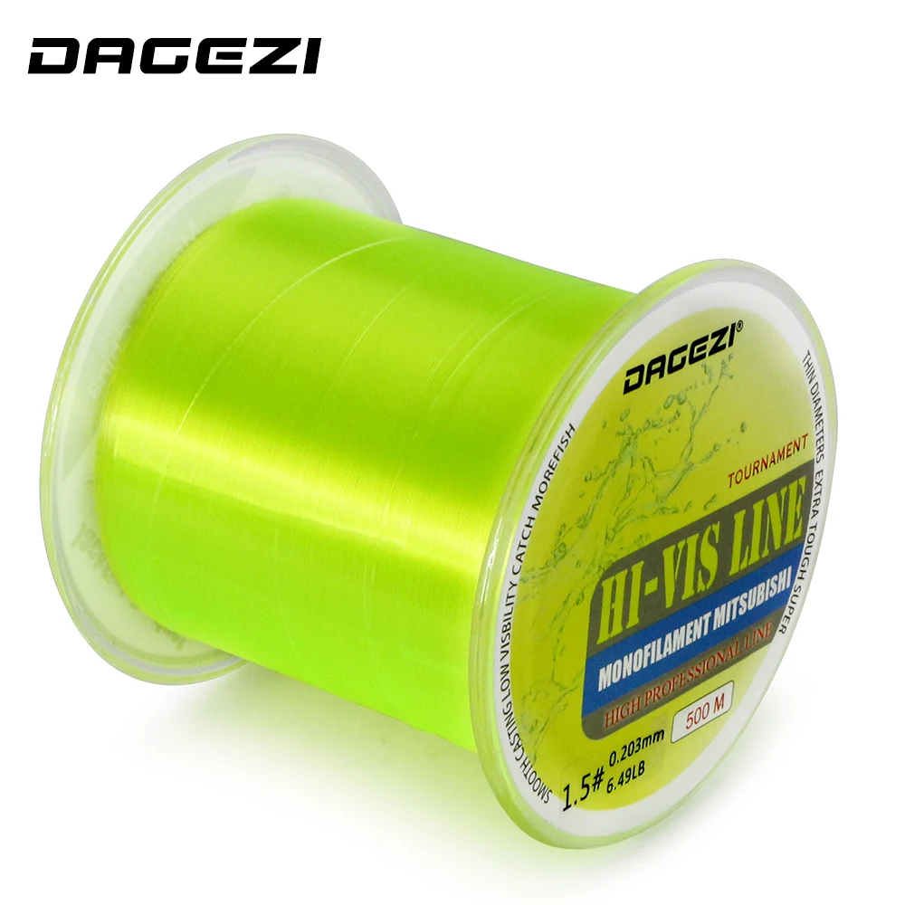 DAGEZI New 500M HI VIS Monofilament Fishing Line 5 30LB test Professional fishing lines for carp fishing|fishing line|monofilament linefishing line 500m - AliExpress