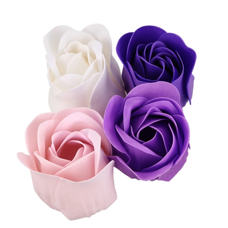 Домашний декор для ванной комнаты, ароматизированное мыло в форме цветка, лепестки роз на День святого Валентина, декоративные цветы, 100 шт =