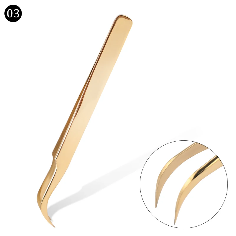 Details about   1 Pcs Eyelashes Tweezers Stainless Steel superhard Tweezers High Precision 