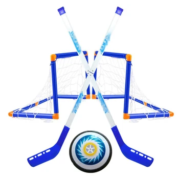 

Electric Ice Hockey Stick Set Ice Hockey Goals for Kids Air Hockey Training Ball Indoor Sports Game Floor Hockey Toys