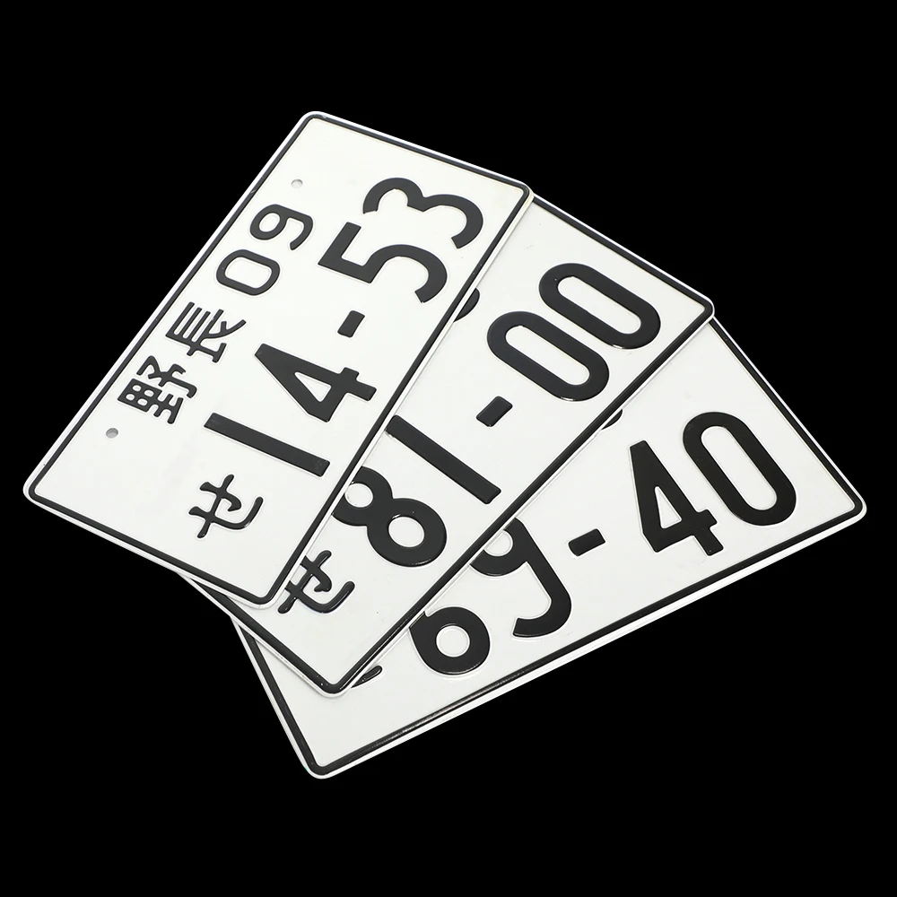  JDM Japanese Style License Plate Aluminum License Number For Universal Car