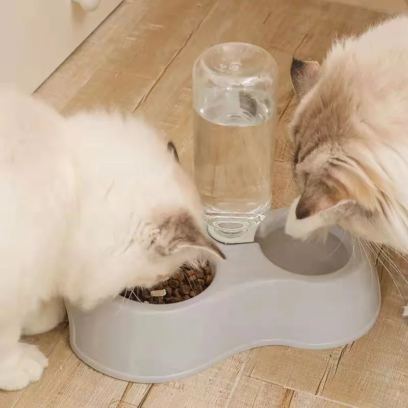 Non-Slip Pet Dogs Cats Double Bowls Food Water Feeder  Dispenser For Dogs cat Drinking Bowl For Cats Feeder pet Product Supplies