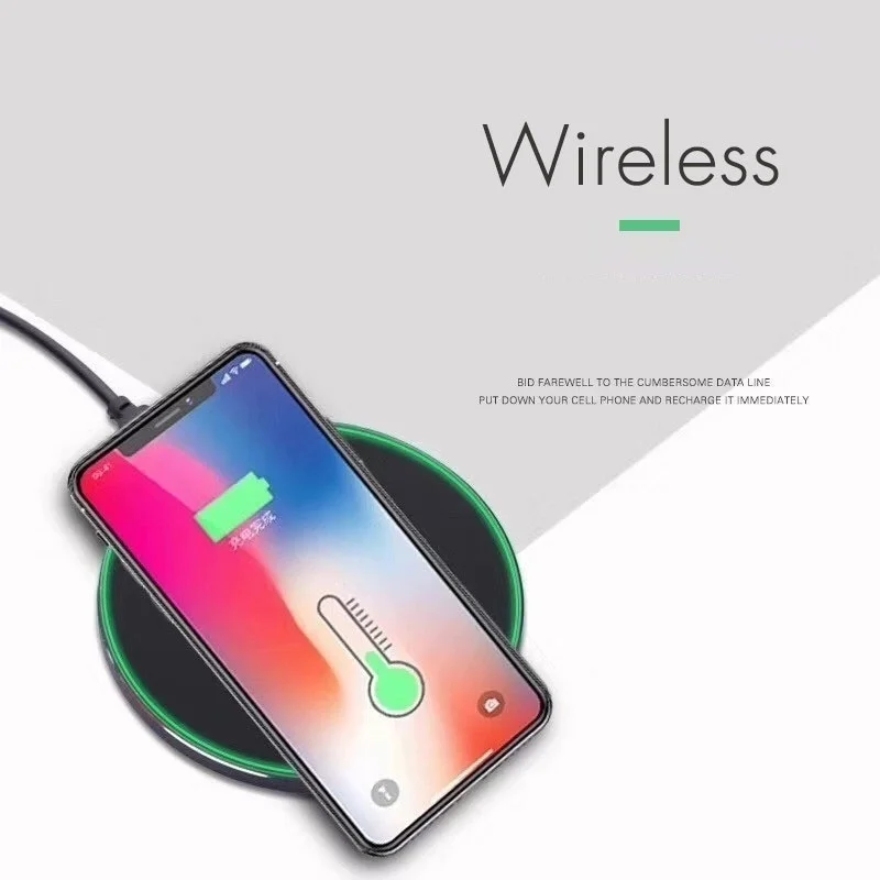 Беспроводное зарядное устройство для IPhone X 8 Plus быстрая Беспроводная зарядка для Samsung Galaxy S8 S7 Edge Note 8 Беспроводное зарядное устройство
