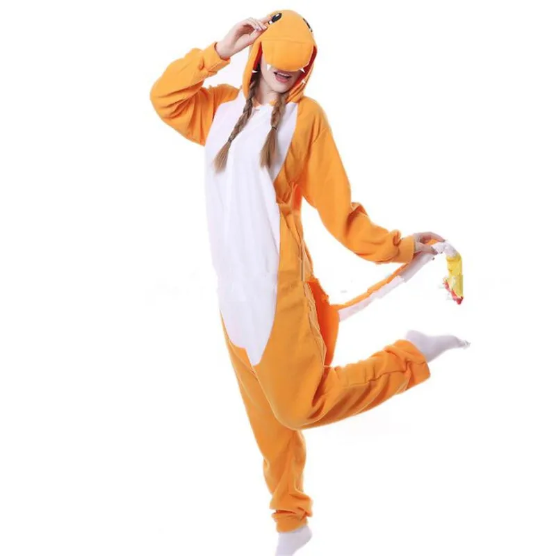 Горячая японская аниме игра Покемон Пикачу Footed Pajama Charmander Snorlax Косплей костюмы одежда для отдыха одежда для сна