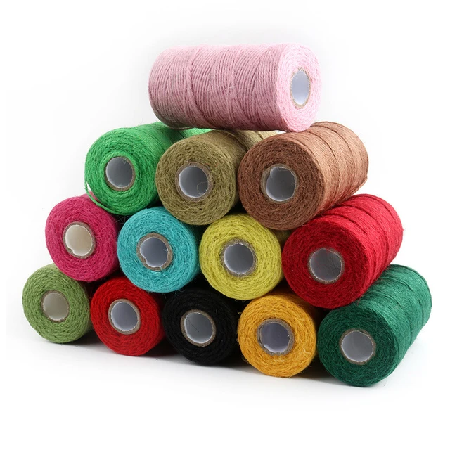 Twine for Crafts 100m Long/100Yard Pure Cotton Twisted Cord Rope Crafts  Macrame String String for Crafts 