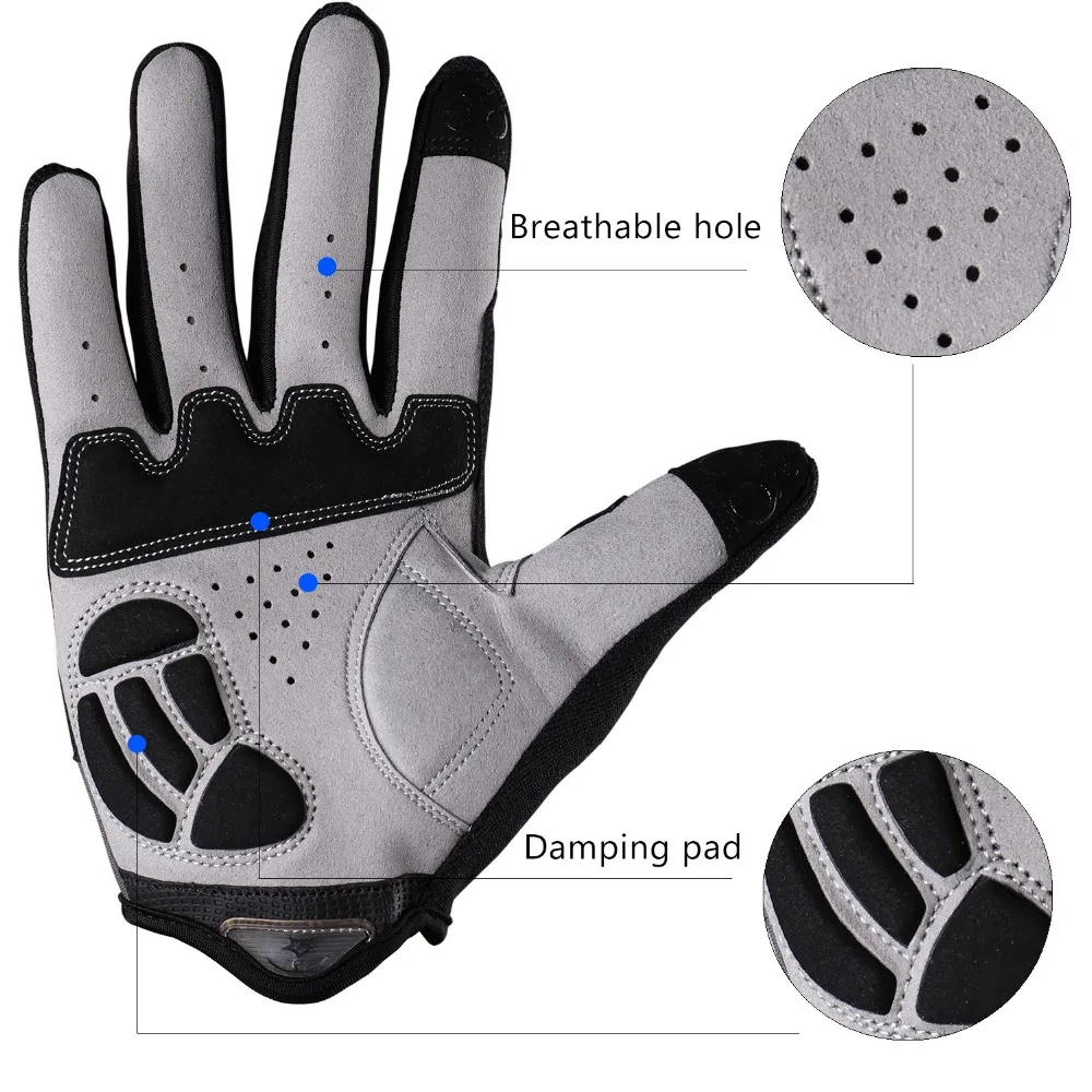 ROCKBROS Cycling Gloves Sponge Pad Long Finger Motorcycle Gloves For Bicycle Mountain Bike Glove Touch Screen MTB Gloves 4