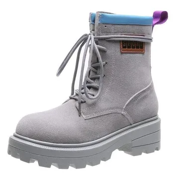 

color solid New women riding boots high heel thick with casual women boots ankle boots women shoes