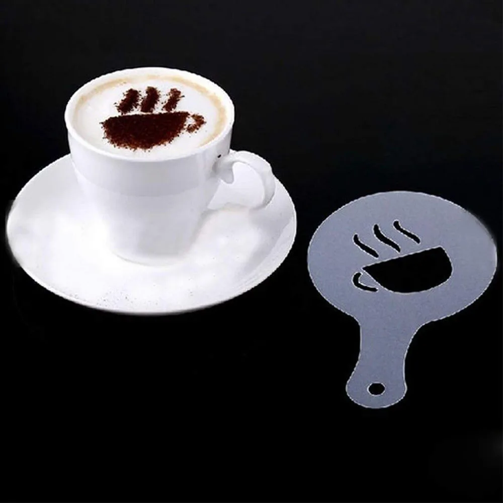 

16pcs/set Of Cute Pattern Spray Flower Mold Latte Coffee Cappuccino Mold Milk Design Coffee Spray Flower Model Pull Flower Mold