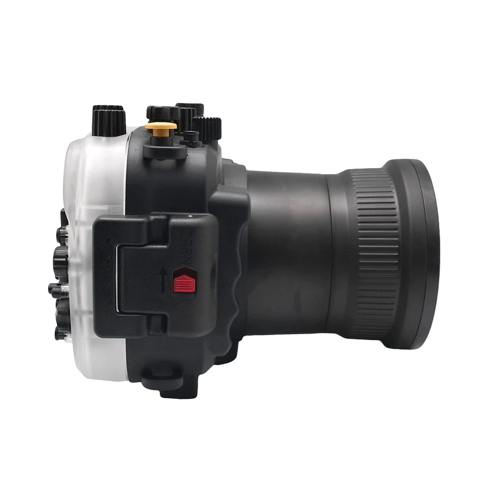40 м/130 футов для sony A7 NG серии A7R A7S Подводный корпус камеры Дайвинг-бокс чехол Крышка с объективом 90 мм(длинный порт) черный