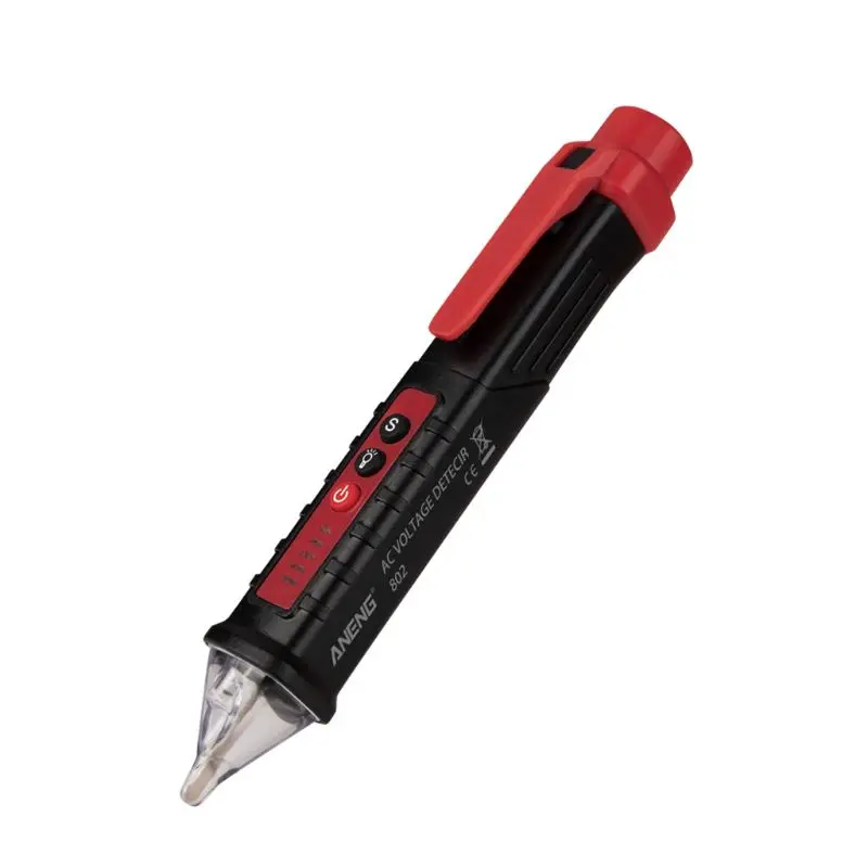 

Multi-Function AC 12V~1000V Non-contact Induction Test Pencil Electrical Tester Sound/Light Alarm Voltage Detector with Flashlig