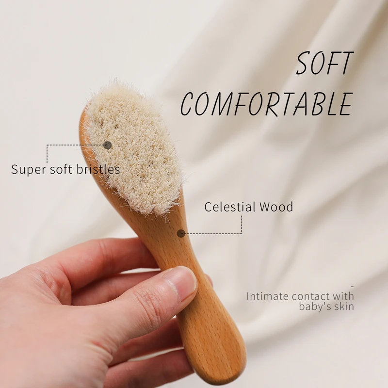 Baby Hair Comb Hair Brush Comb Baby Hair Comb Brush Set Natural Wooden Comb