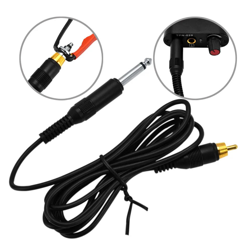 RCA DC зажим шнур для татуировки питания RCA Кабо Para maquina кабель татуировки Стандартный крюк линии - Цвет: RCA