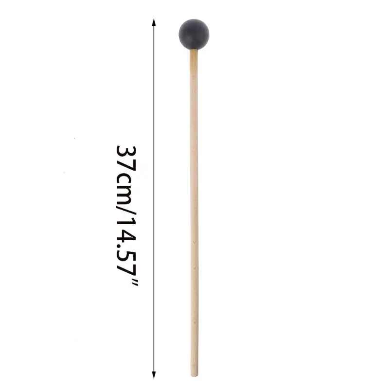 1 Pc 14.5" Tuning Fork Mallet Sound Hammer Wooden Holder Rubber Scientific Supplies Educational with Rubber Striker