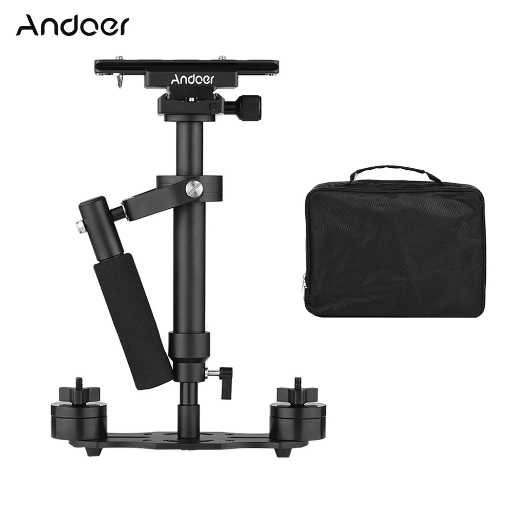 

Andoer S40 Aluminum Alloy Handheld Stabilizer Stand for Canon Nikon Sony DSLR Camera Camcorder w/ Quick Release Plate Clamp Base