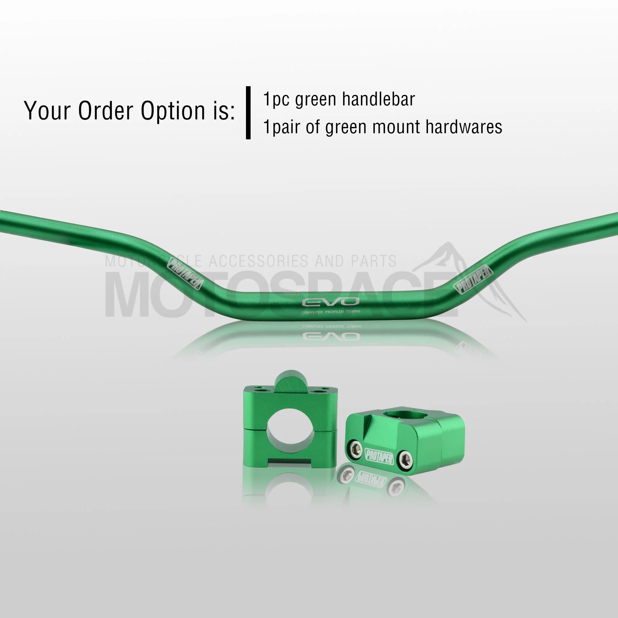 Green Combo2 Руль для Pro Taper Pack Bar 1-1/" Классическая дверная ручка бар колодки ручки Pit Pro Racing Dirt Pit Bike мотоцикл с адаптер cnc - Цвет: Green Combo2