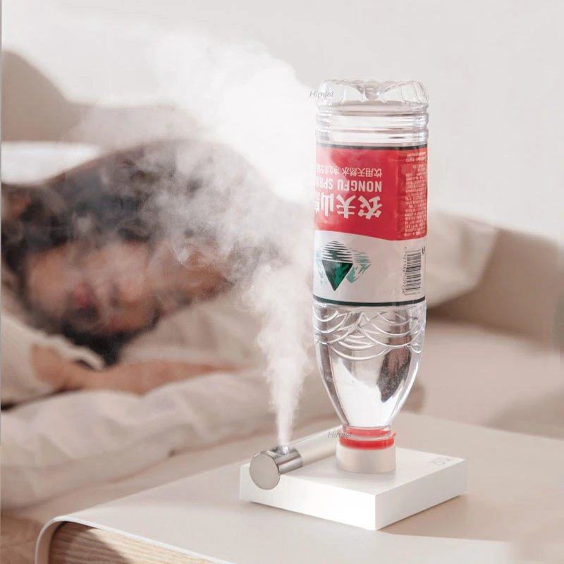 Online Wasser Flasche Tragbare Luftbefeuchter Wiederaufladbare Aromatherapie Humidificador USB Aroma Air Diffusor Mit Nacht Lampe Für Reise