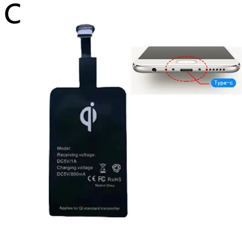 Qi Wireless Charging Receiver Micro Usb Type C Universal Fast Wireless Charger Adapter For For Z4a1 magsafe wireless charger Wireless Chargers