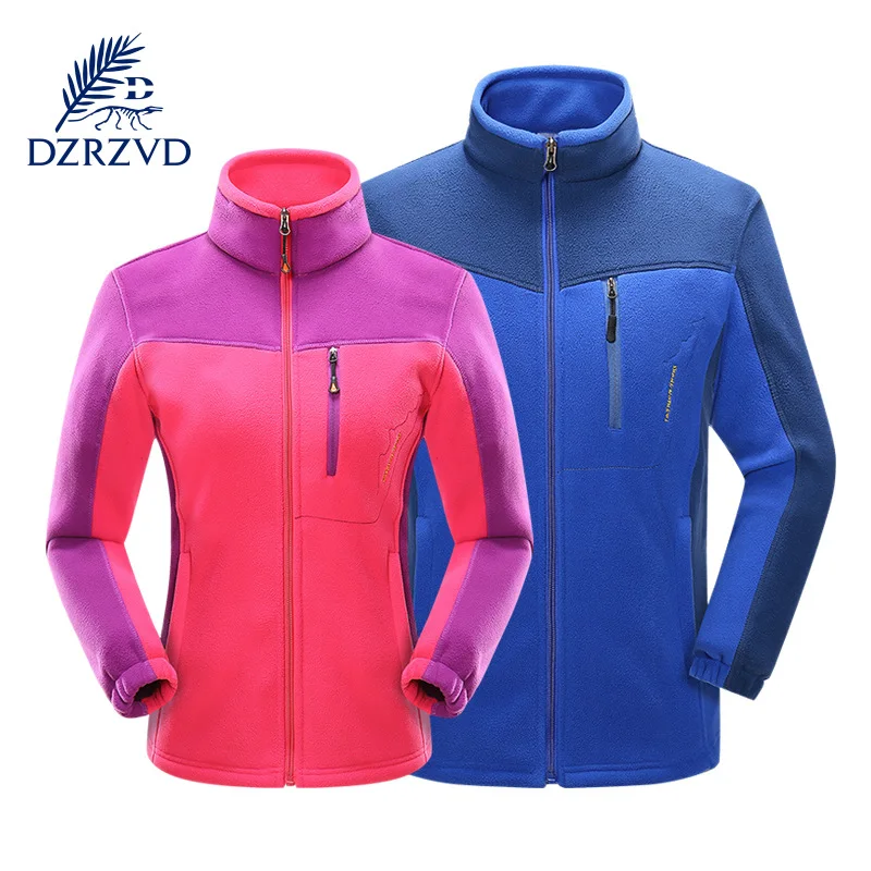 

Autumn And Winter Outdoor Couples Fleece Mixed Colors Windproof Warm plus Velvet Base Cardigan Unlined Coat Light Board Embroide