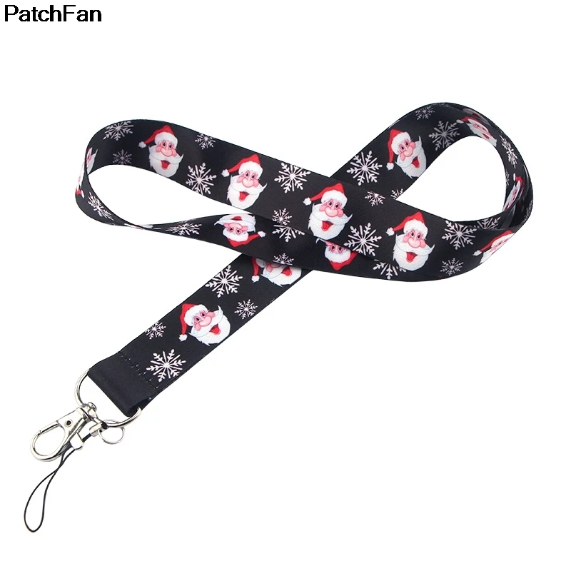 20 шт./лот A2503 Patchfan, рождественский стиль, ремешок для ключей, телефона, USB флеш-накопители, брелки для ключей, ID, имя, бирка, держатель Бейджа, тесьма