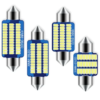 

1X Festoon Car Interior LED Reading Light 4000K Warm White 6000K C5W C10W 31mm 36mm 39mm 41mm 12V Auto Room Ceiling Lamp
