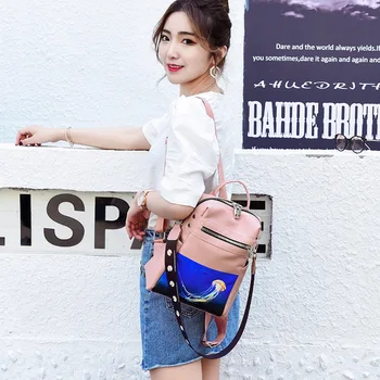 

2020 new Korean version of the shoulder bag women's casual fashion simple college style ladies backpack