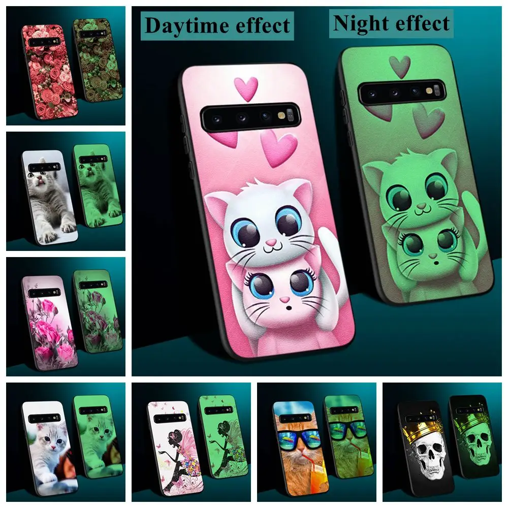 Luminous Case For Samsung Galaxy S8 S9 S10 Plus Glow S7 Edge Funda Cover SE |