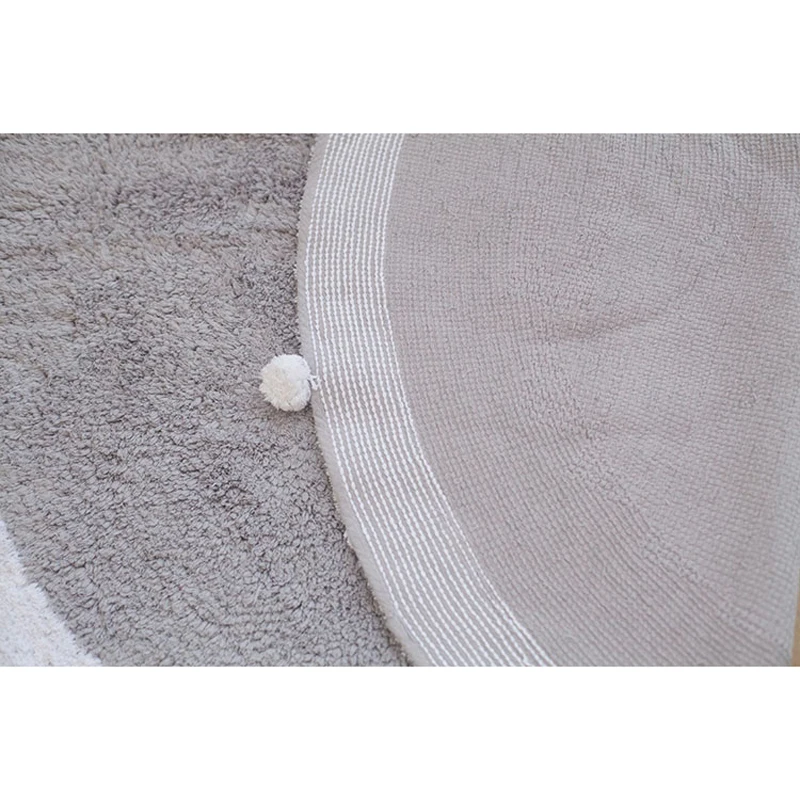 Хлопковый детский коврик с помпоном круглый ковер детские игрушки реквизит для