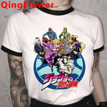 

Fashion Anime Jojo's Bizarre Adventure T Shirt Men Japanese Anime Funny Cartoon T-shirt Summer Tshirt Streetwear Top Tees Male