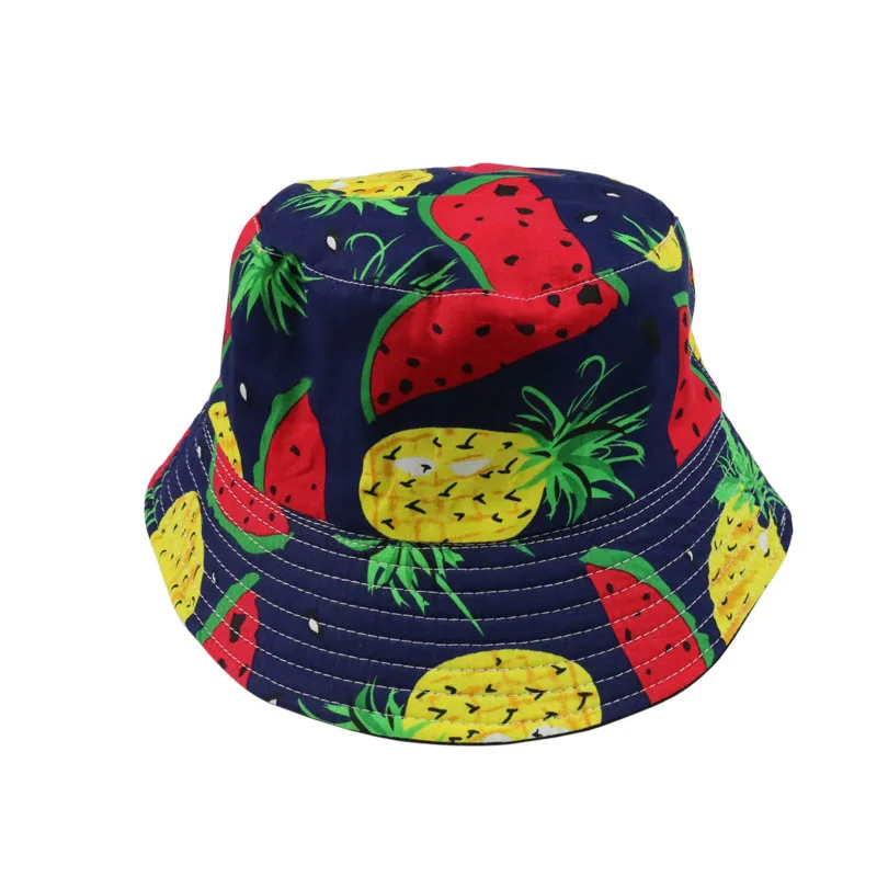 FOXMOTHER Новая мода ананас, банан арбуз фрукты женская панама Мужская Рыбацкая шляпа шапки - Цвет: D