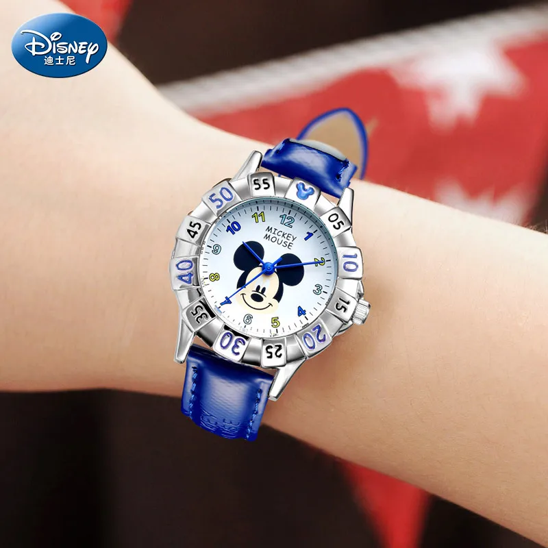Disney Mickey Mouse Children's Watch Pointer Cartoon Cute Waterproof Watch for kids children Buckle Alloy Leather girls watches Disney Mickey Mouse Children's Watch Pointer Cartoon Cute Waterproof Watch for kids children Buckle Alloy Leather girls watches
