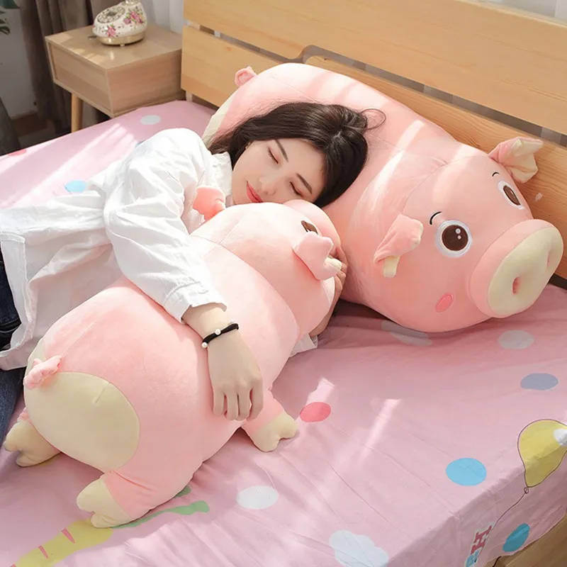 

Hot Selling down Cotton Lying Pig Doll Plush Toys-Processing Customizable Logo Recruit Agents