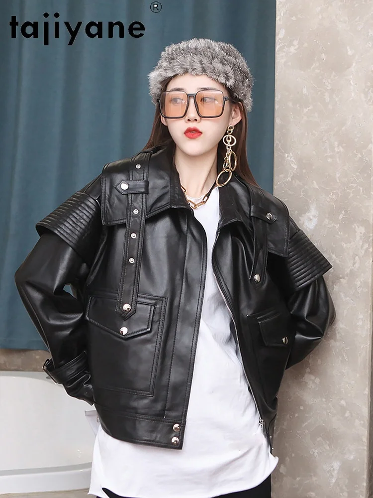 

Tajiyane Genuine Leather Jacket Women Spring 2021 Real Sheepskin Coat Female Korean Style Coats and Jackets Veste Femme Pph4593
