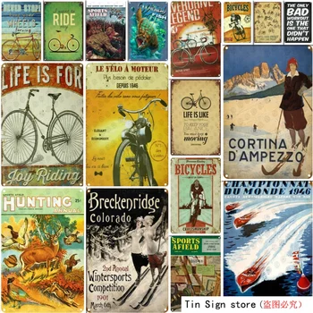 

Plaque Bicycles Ride Vintage Metal Sign Bar Wall Decoration Tin Sign Home Wall Decor Art Poster Bar Pub Home Wall Decor