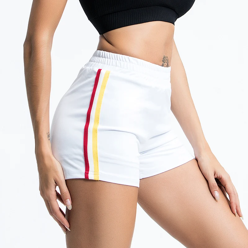High Waist Seamless Fitness Shorts Fitness Yoga Shorts Skinny Fashion Striped Design Yoga Shorts Spandex Short Sports Tights
