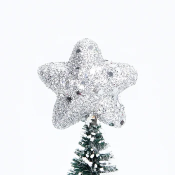 

6/12pc DIY Cuttings Artificial Foam Five-pointed star Glitter Ornament Festival Christmas Tree Cake wedding Decor Party Supplies