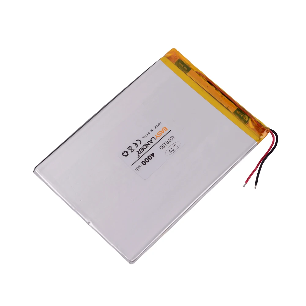 Batterie Lipo 3.7V 4000mAh 4070100 Rechargeable Li-ion Polymère 10cm